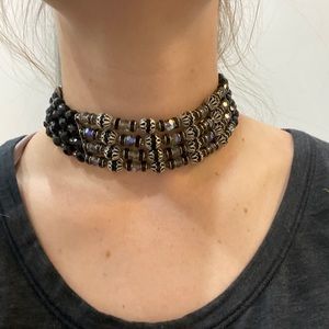 CrystaLare Vintage Gothic Black Choker